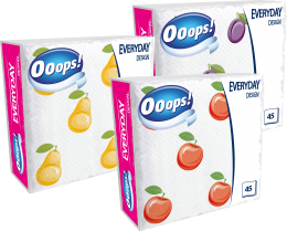 Ooops! Everyday Design 45 pieces patterned napkin (1-ply)