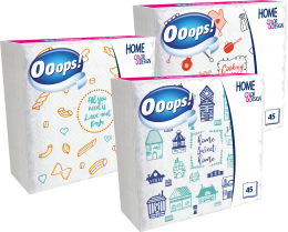 Ooops! Home Color&Design 45 pieces patterned napkin (1-ply)