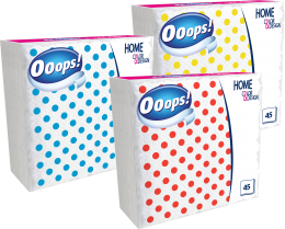 Ooops! Home Color&Design 45 pieces dotted napkin (1-ply)