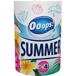 Ooops! SUMMER Household paper towel (200 sheets, 2-ply)